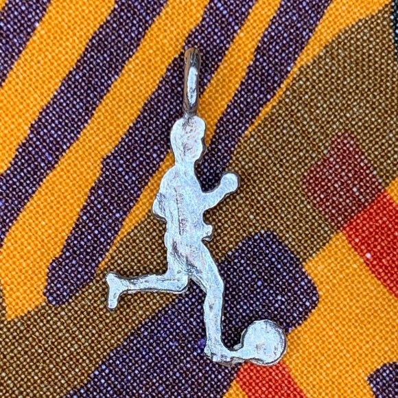 Sterling Silver Soccer Player Charm - Picture 2 of 6